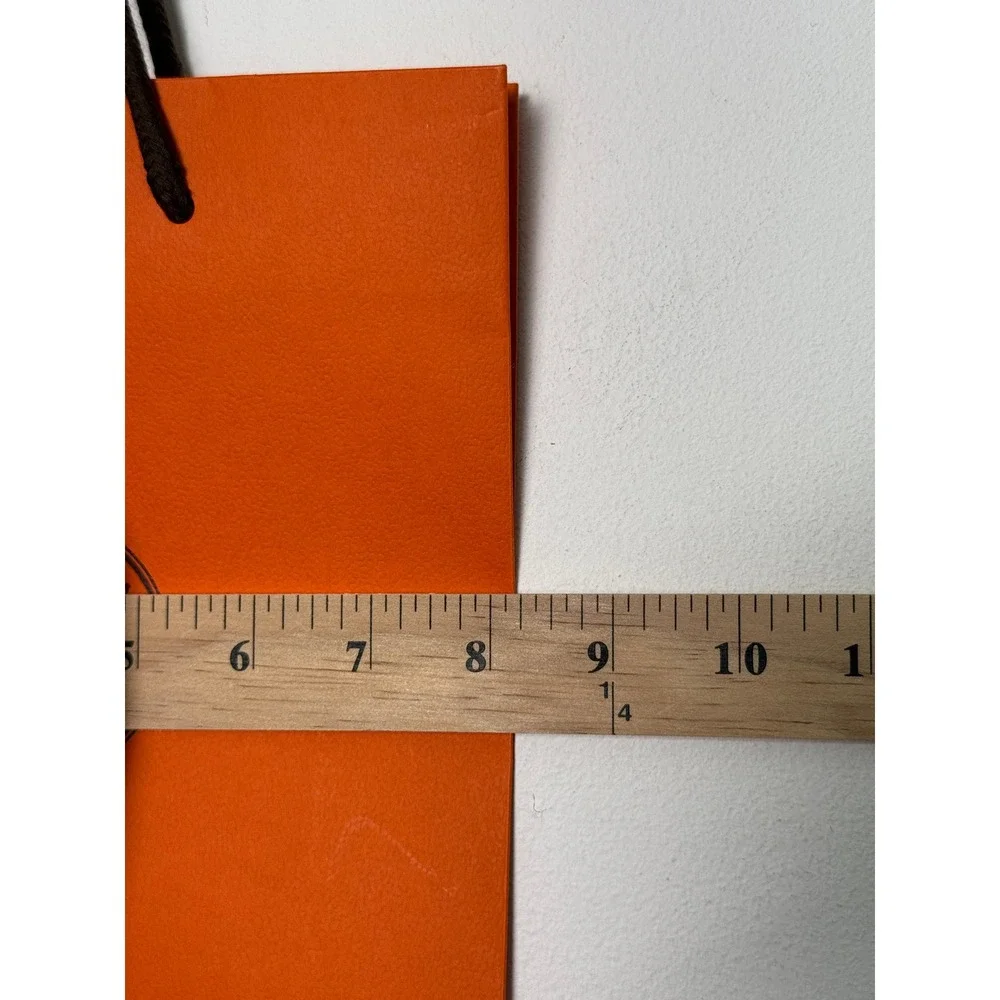 Hermes Orange Paper Shopping Bag 24 Faubourg Saint-Honore Paris 11.5x8.25